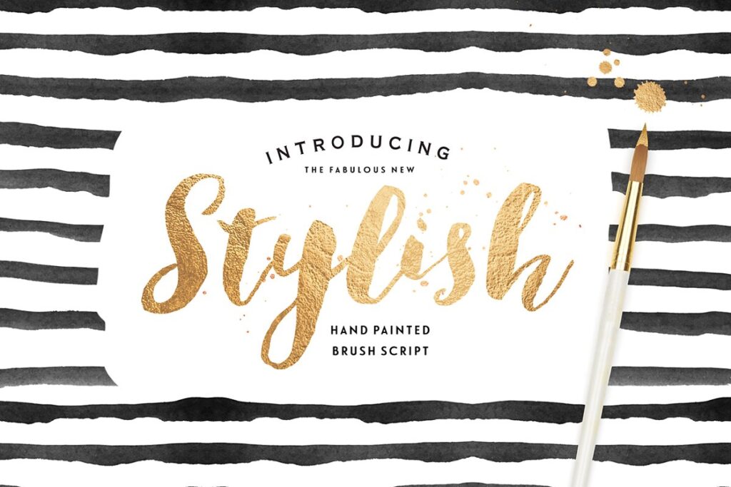 Stylish Brush with Bonus Font Free Download