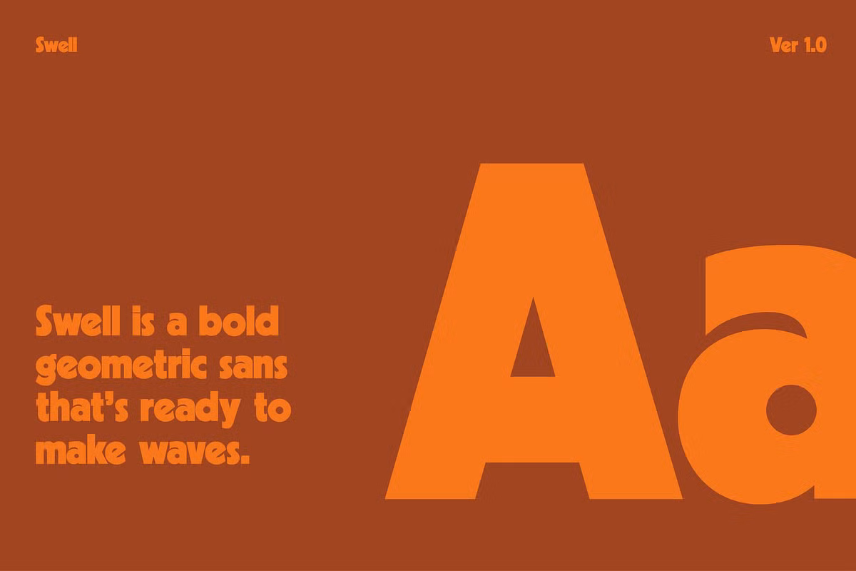 Bold geometric display font example