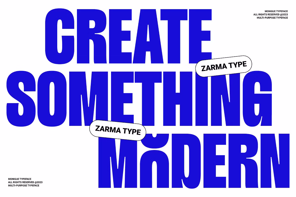 Monigue font used in a sample poster