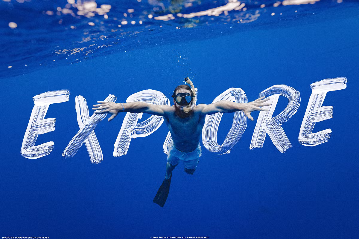 Fierce font displayed on a vibrant background