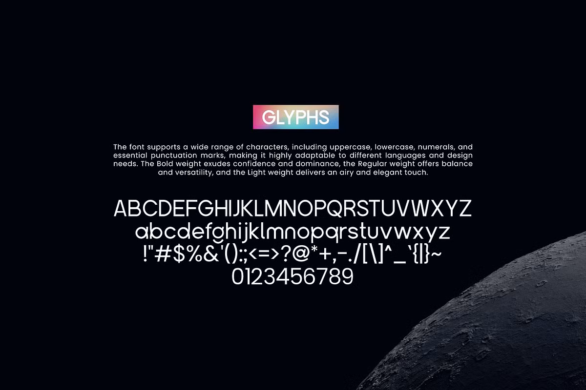 Neiko typeface in different weights