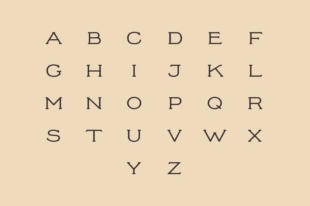 Close-up of Prospect Display Font letters