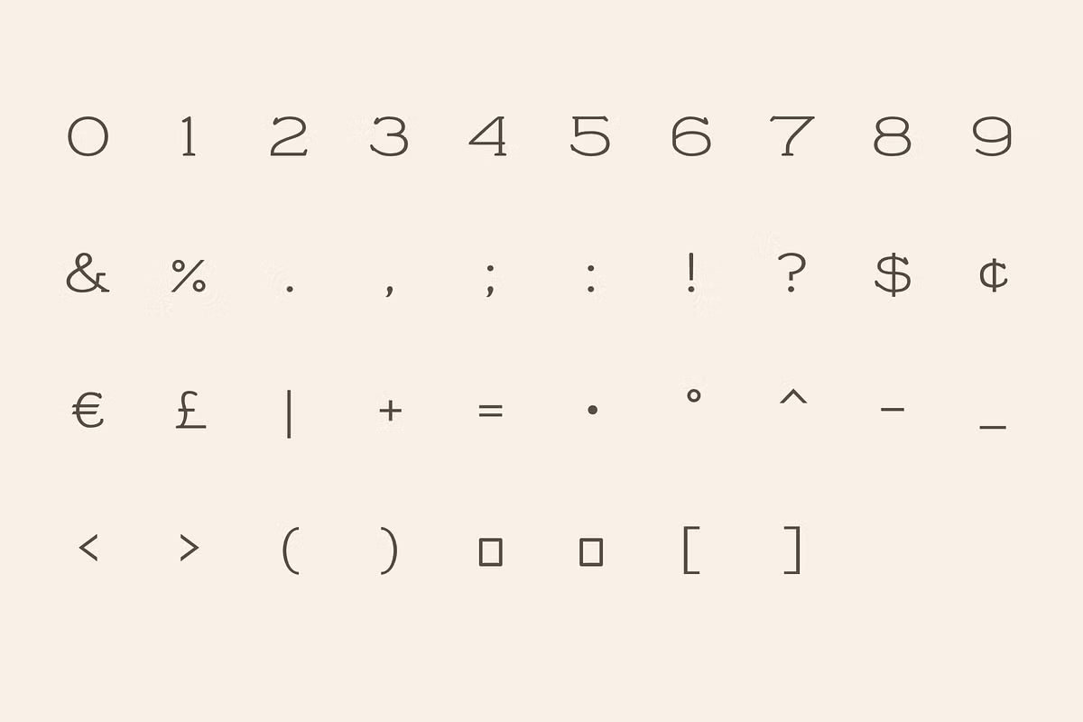 Various uses of the Prospect Display Font