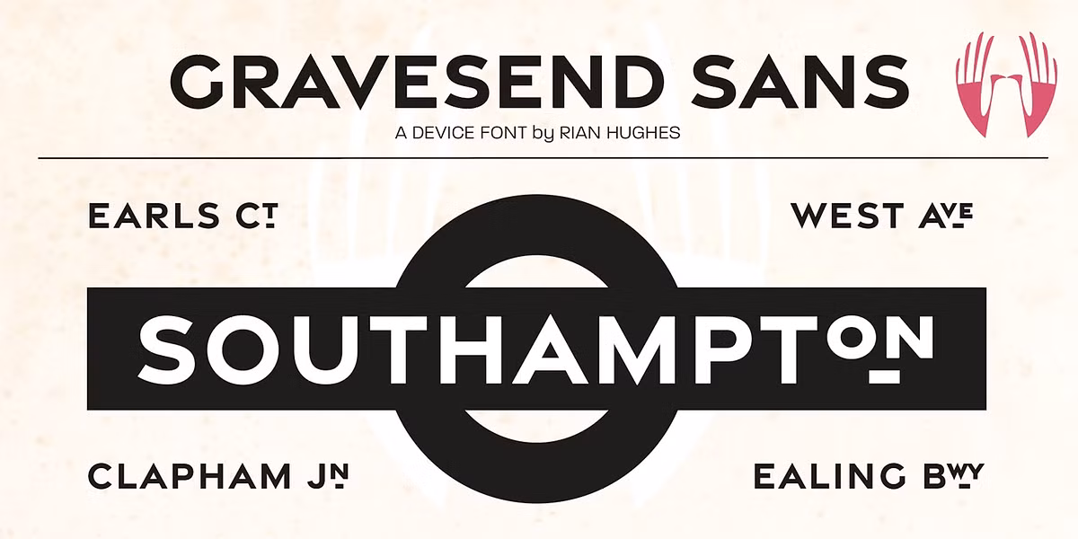 Distinctive features of Gravesend Sans font