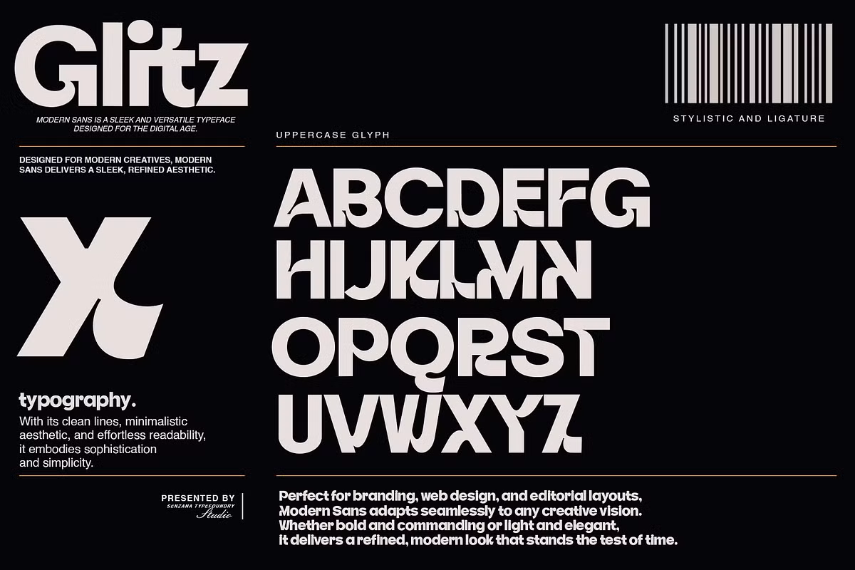 Visual representation of licensing information for Glitz