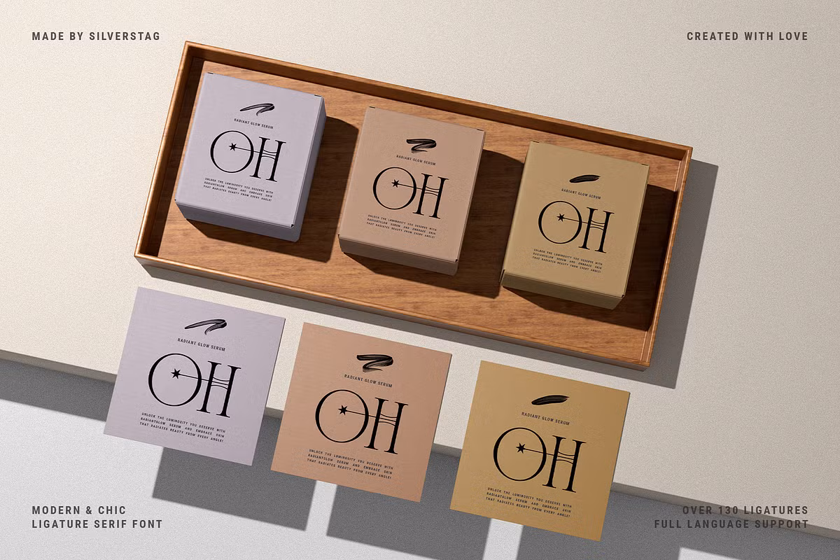 Cosmic Solace font displayed in multiple formats