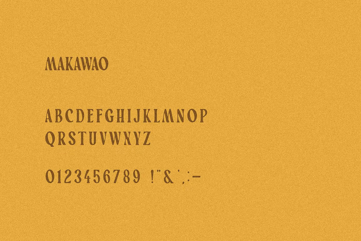 Visual representation of Makawao font character sets