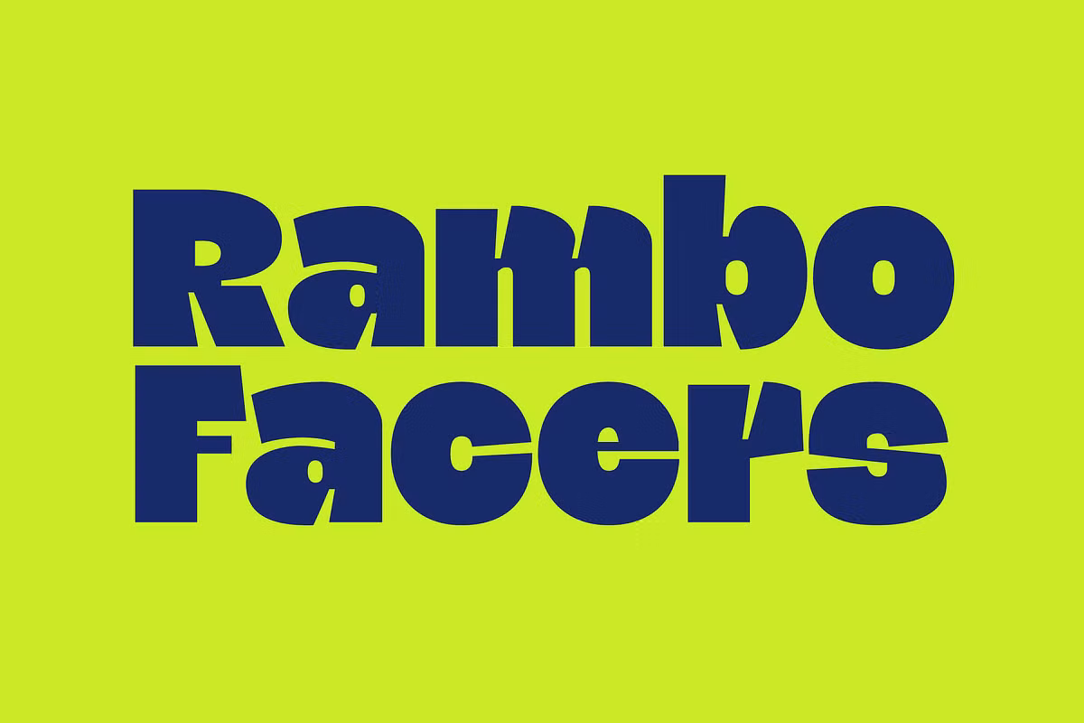 Display of the Blogh font showcasing its quirky design