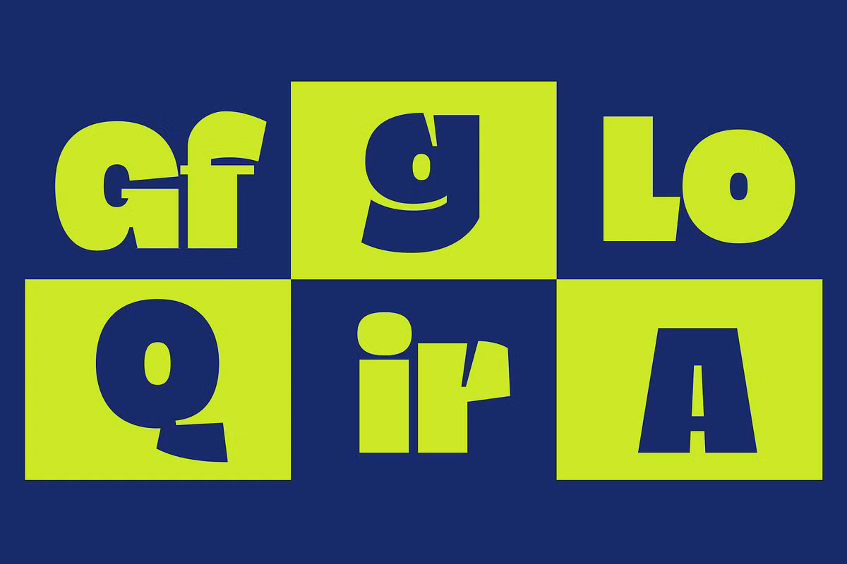 Illustration demonstrating the clarity of Blogh font in headlines