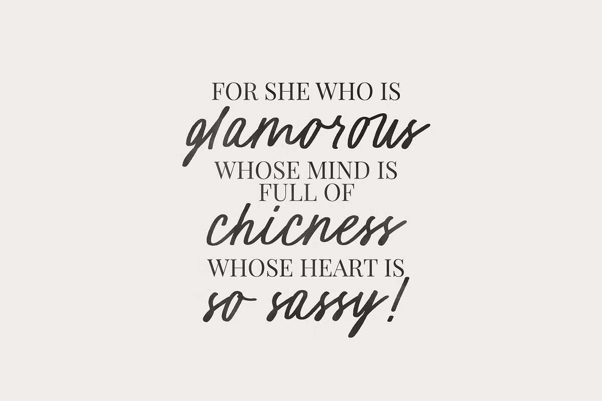 Typography showcasing character sets of Rouge and Blush