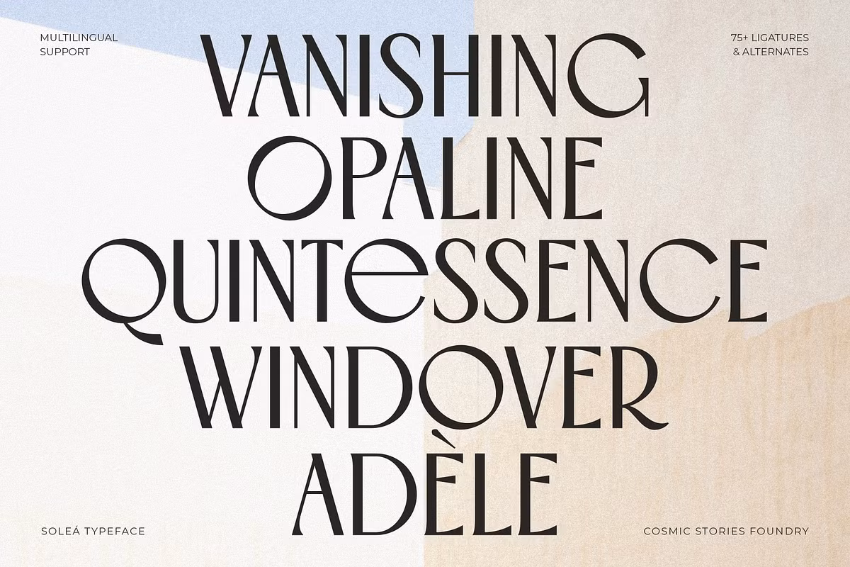 Preview of Soleá typeface in design