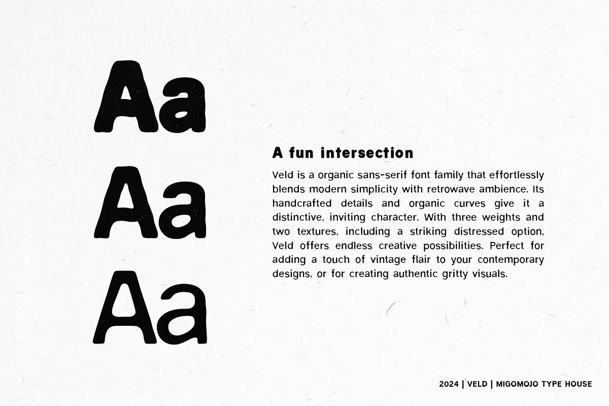 Example of Veld Font used on packaging and branding