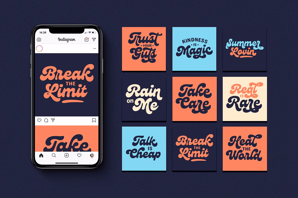 Genty typeface in a branding context