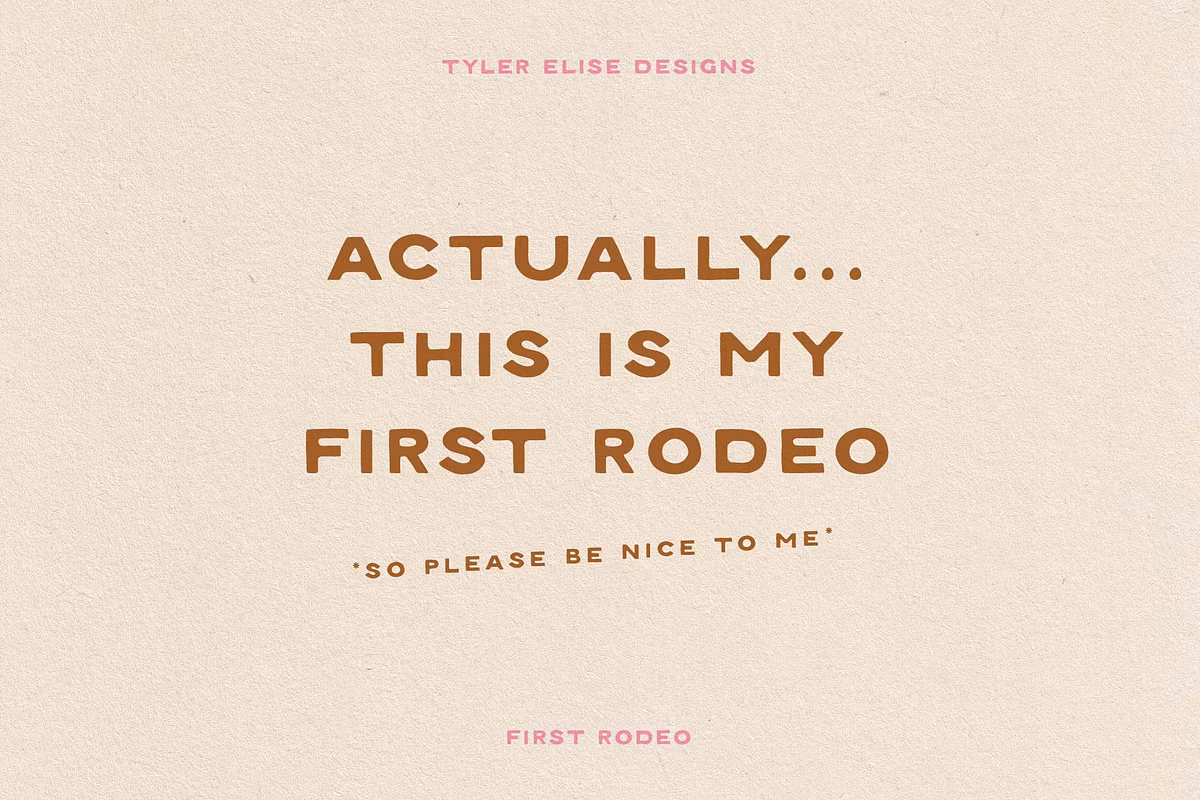 Licensing information for FIRST RODEO font