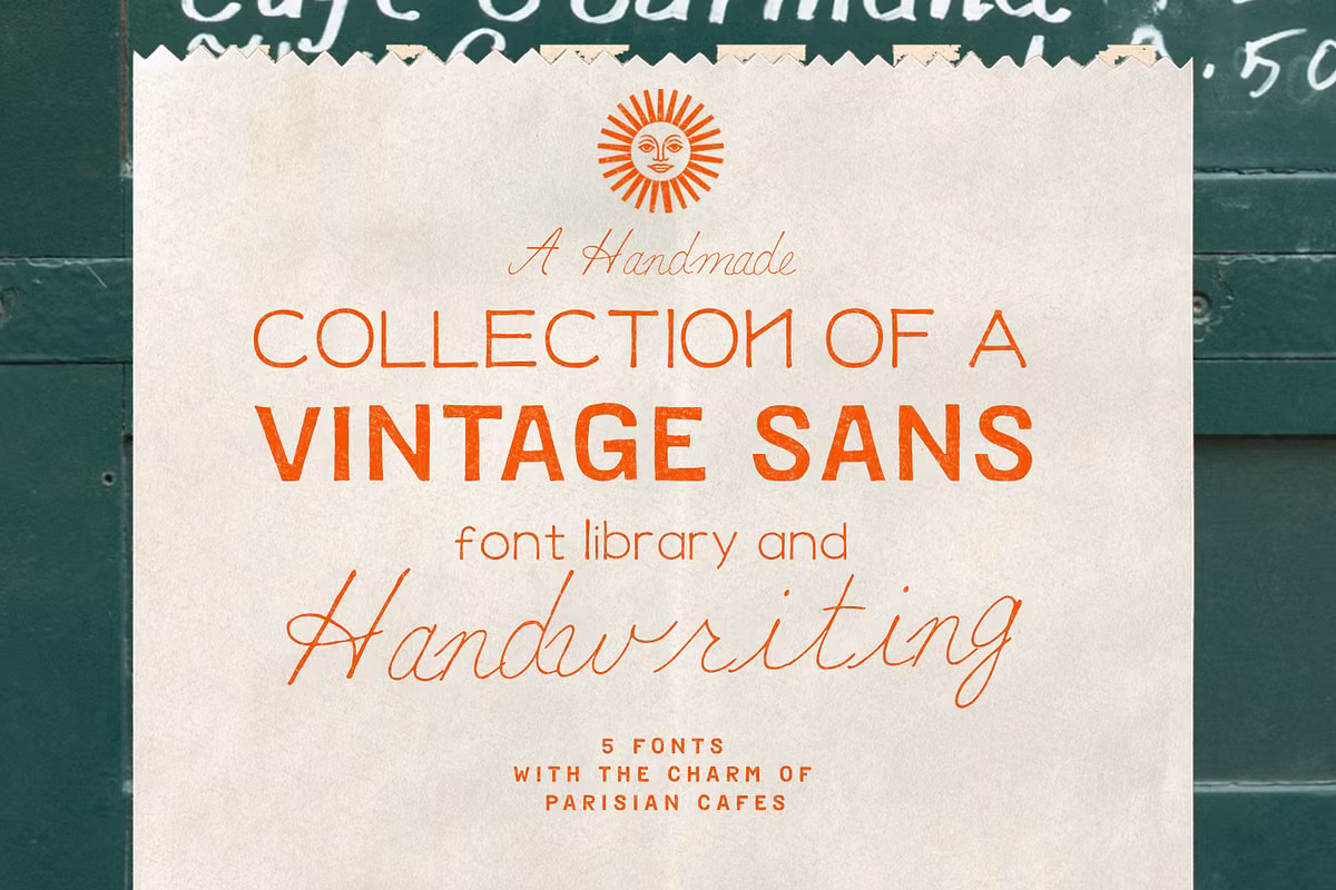 Display of the Handmade Vintage Font Collection