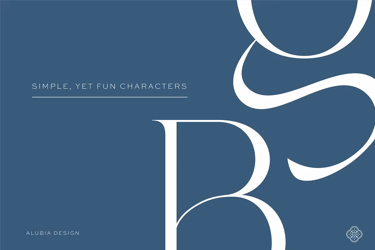 Elegant serif typeface showcasing unique ligatures