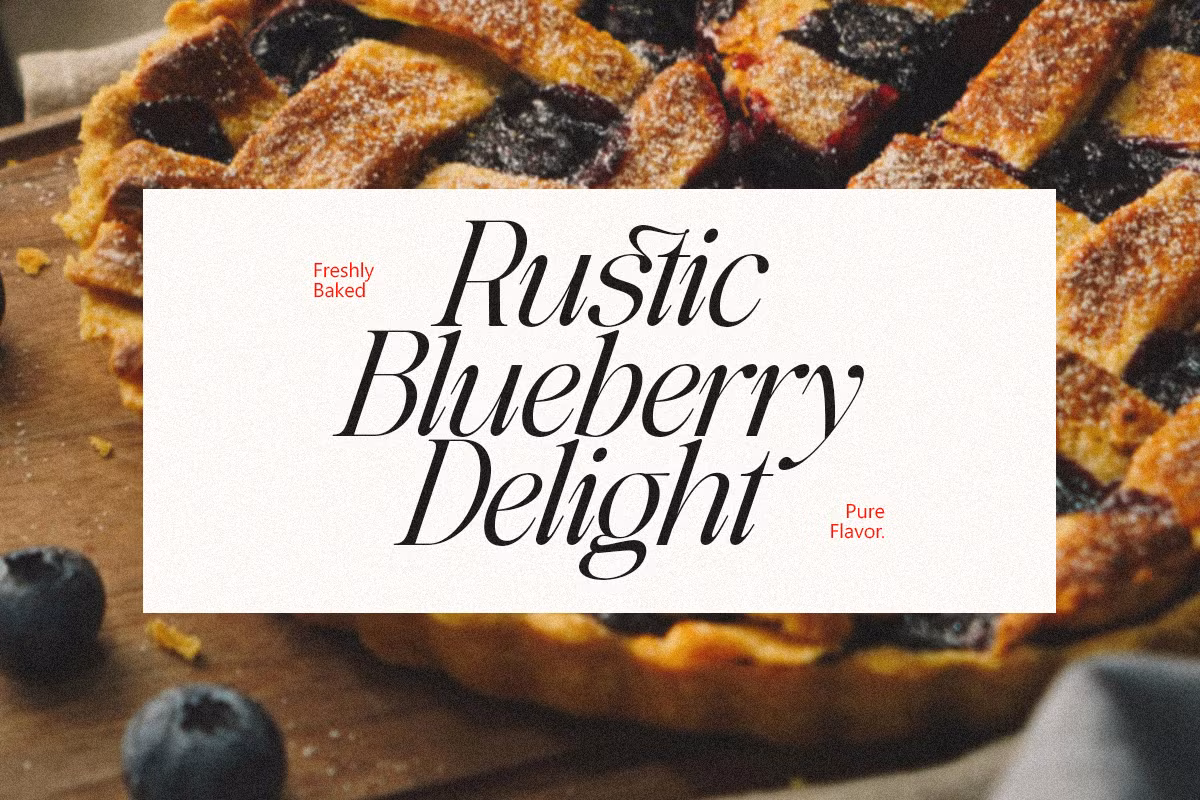Elegant typography example using Glisstory typeface