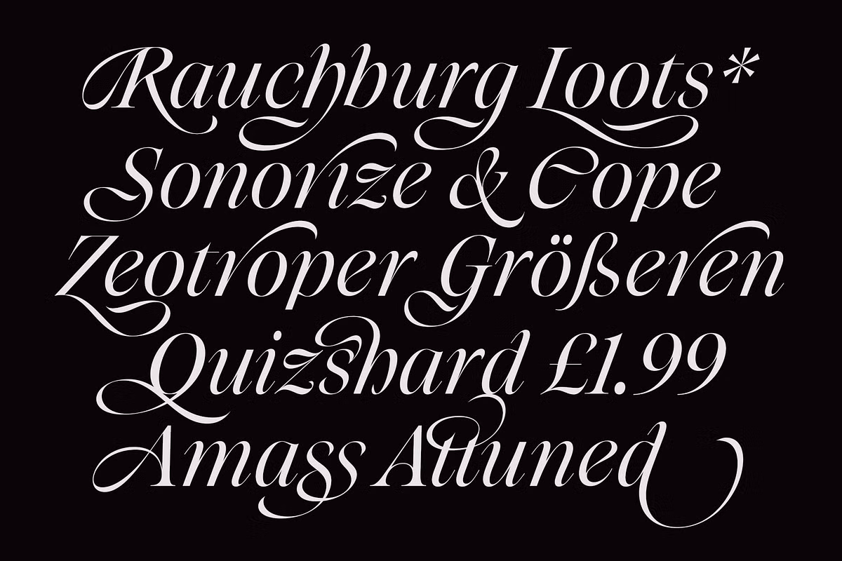 Niven Italic font showcased in various design formats