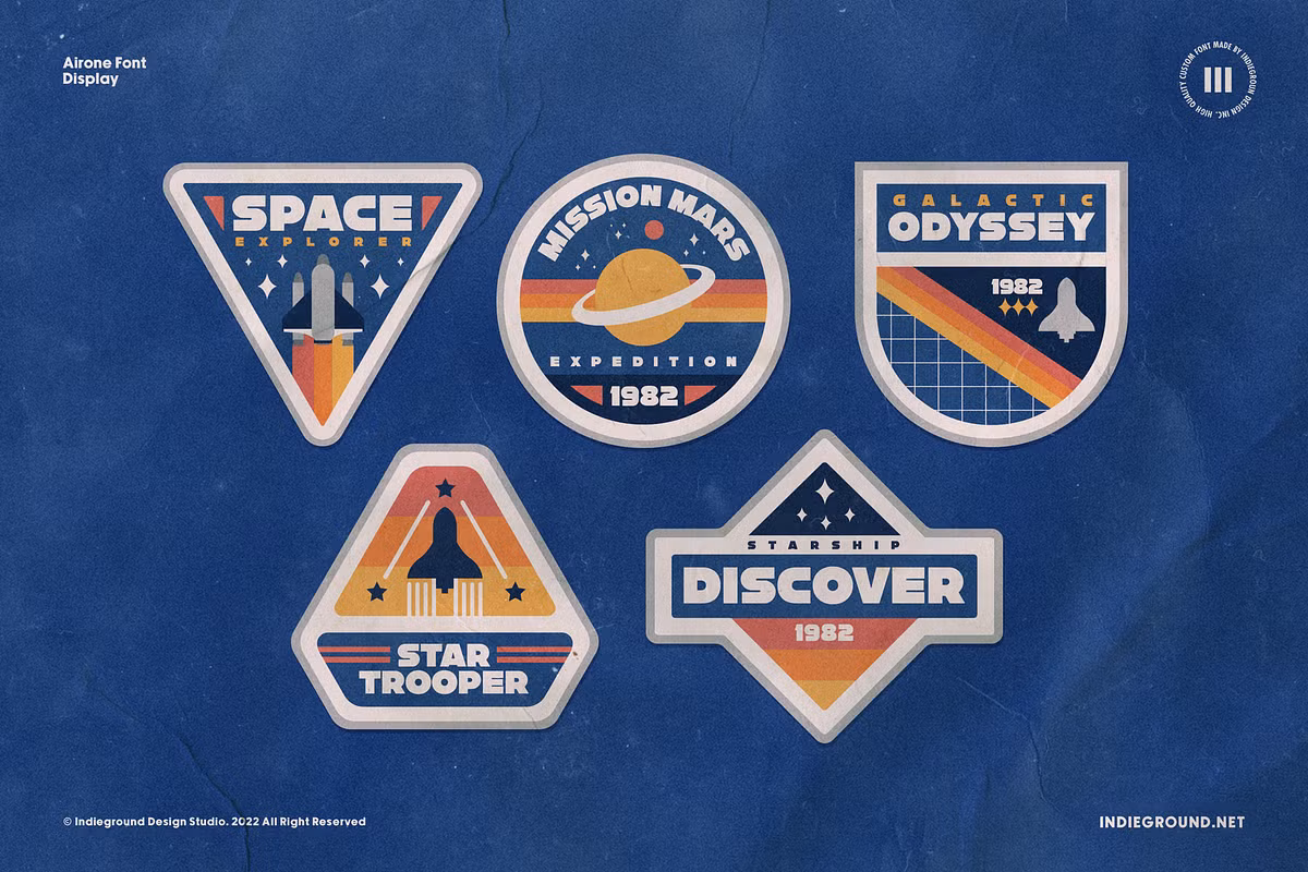 Airone Font showcased in a bold design layout