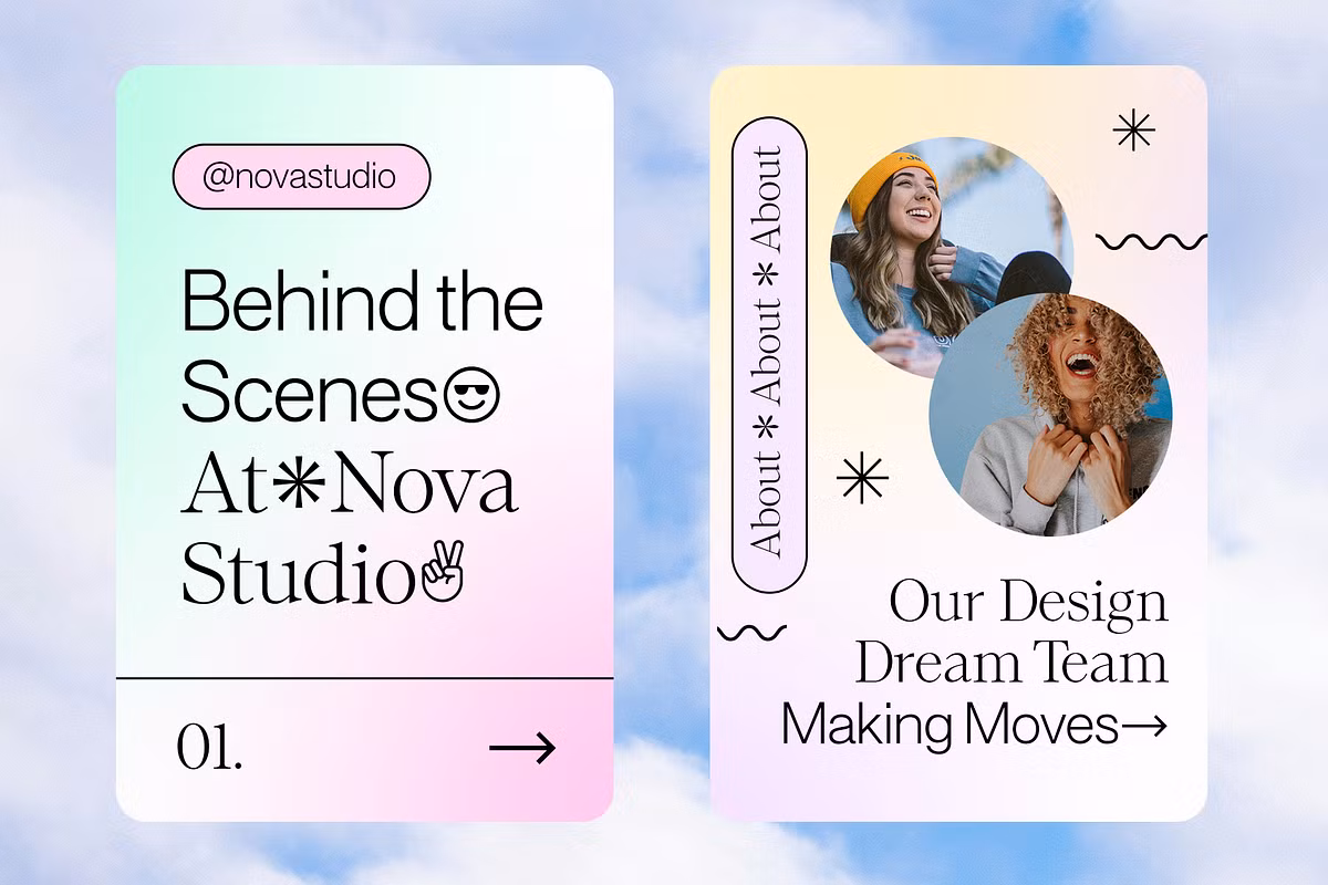 Typography layout using Neo Forma Font Duo