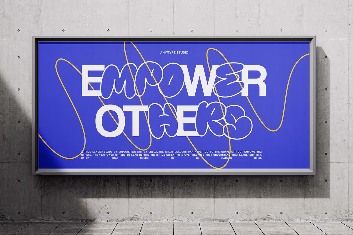 Example of KNERD Bubble Font in use