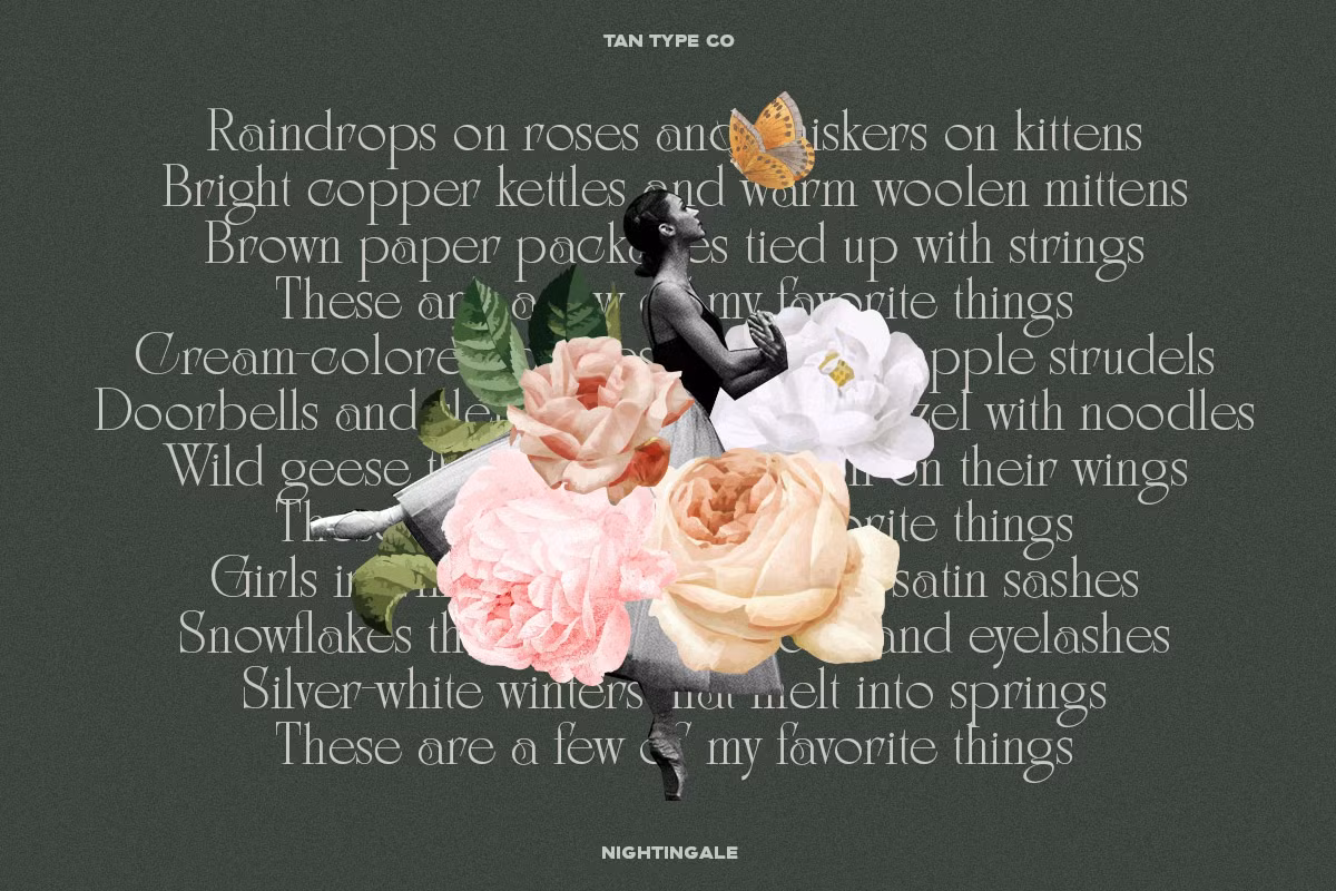 TAN - NIGHTINGALE in use for branding and invitations