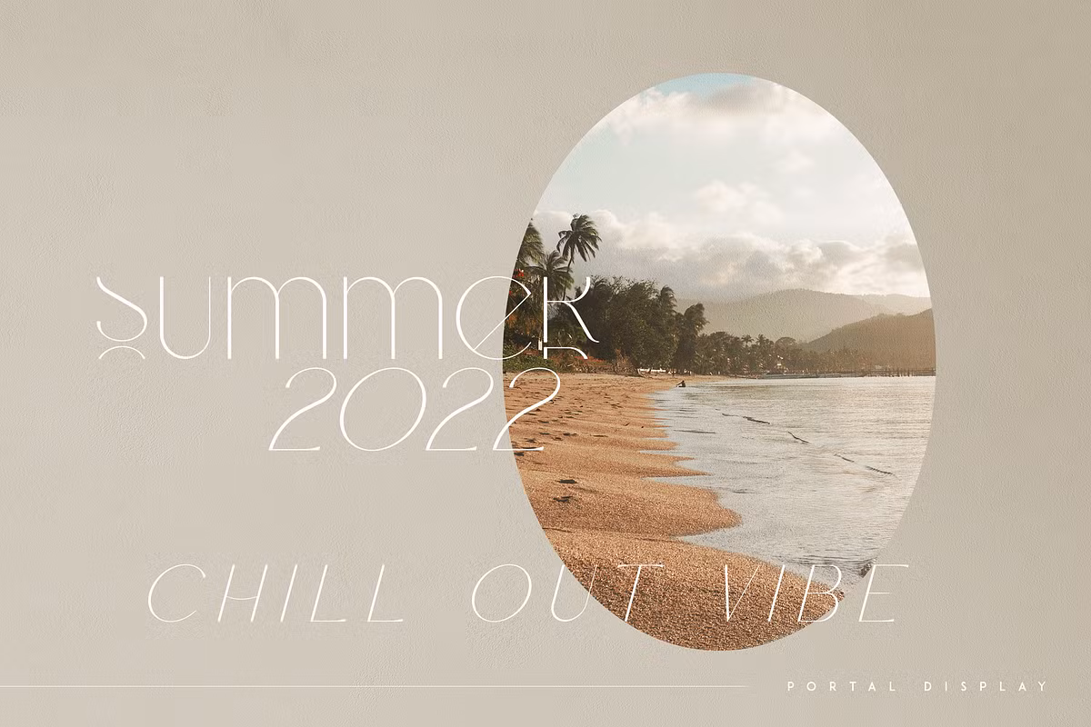 Display of Portal typeface variations