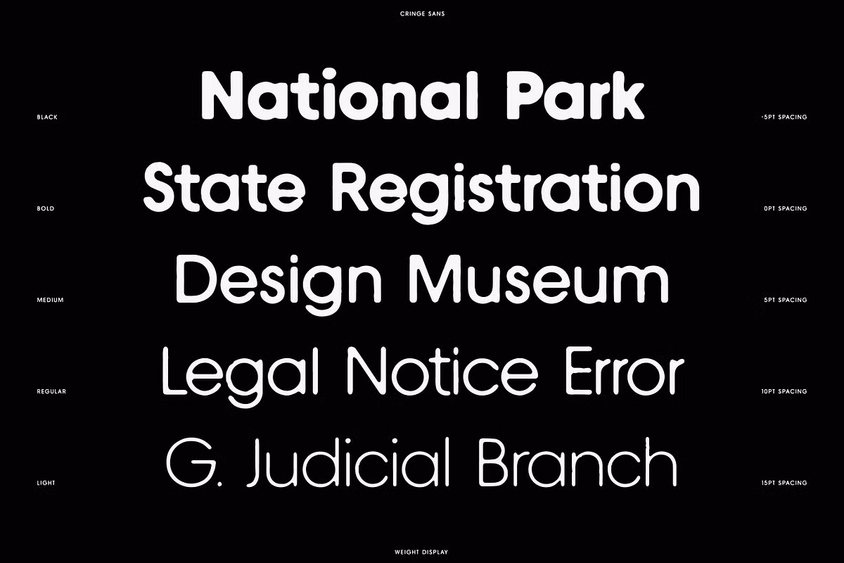 Example of Cringe Sans typeface in design