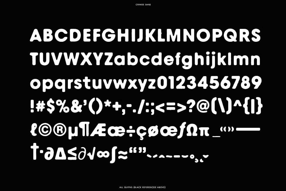 Showcasing Cringe Sans use in branding