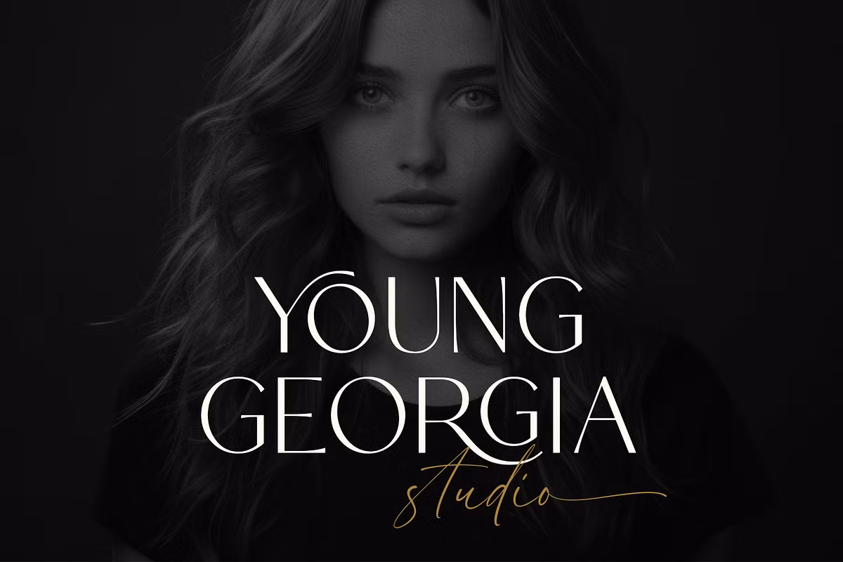 Stylish font pair demonstration featuring Brown Carolina