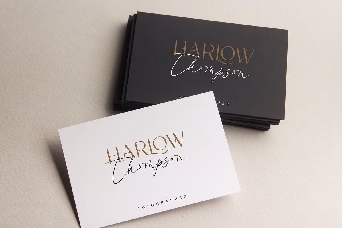 Example of Brown Carolina script font in use