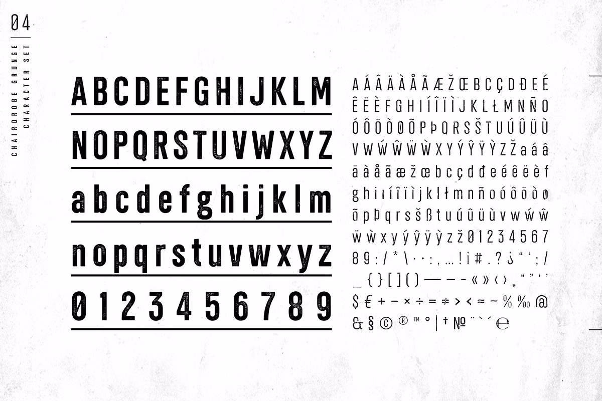 Chairdrobe Grunge used in various design projects