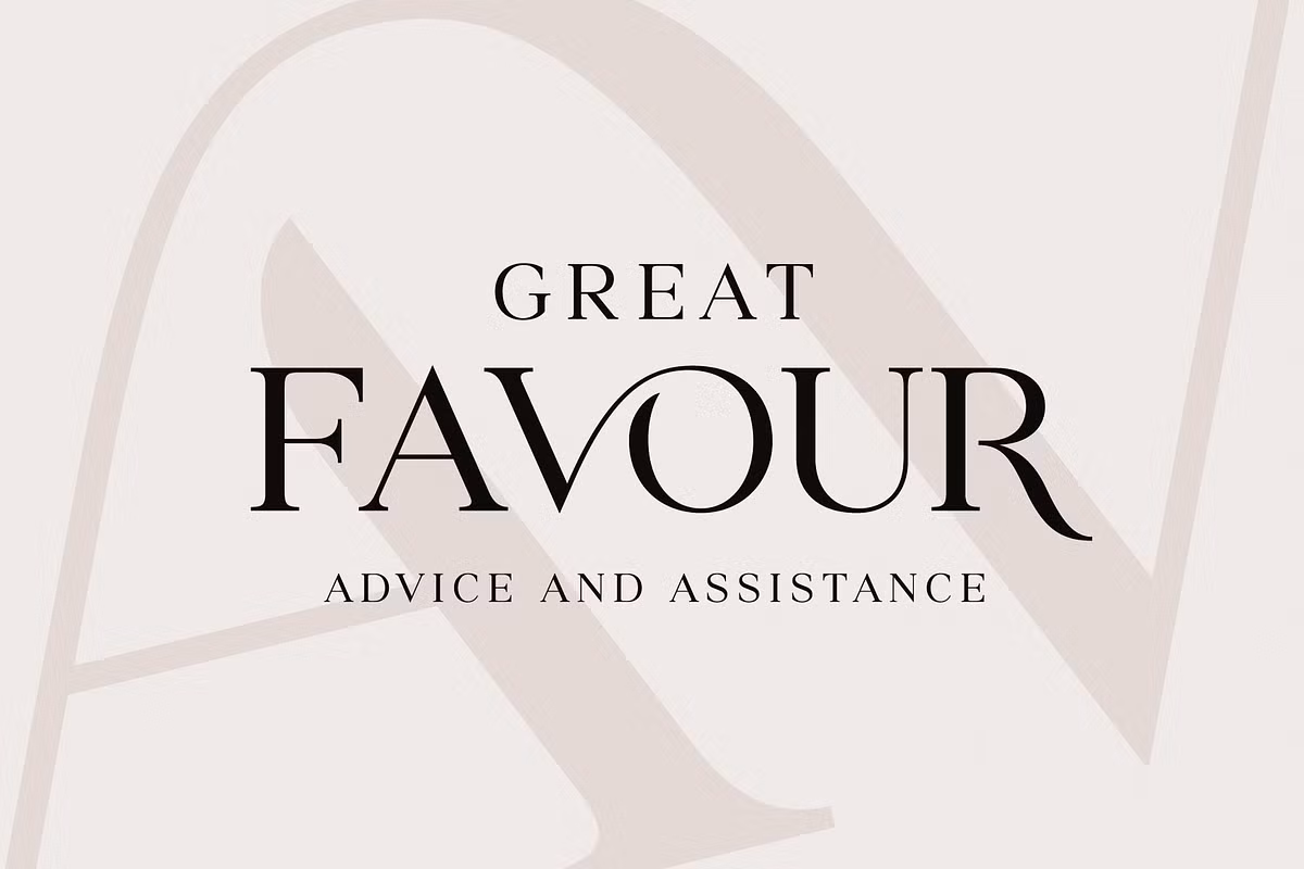 Stylish serif font example showcasing Sonya's design