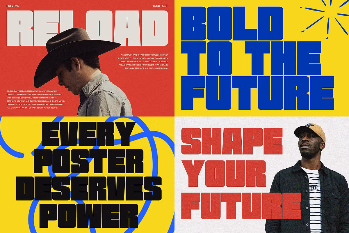 Retro rounded display fonts showcasing playful typography