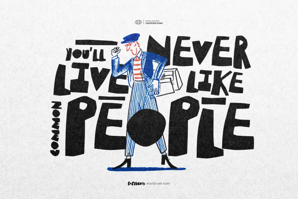 Papyrcuts specimen — Character set and features