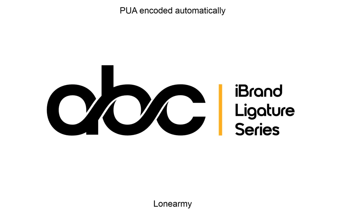 iBrand Ligature: a monogram-style logotype font for icon marks