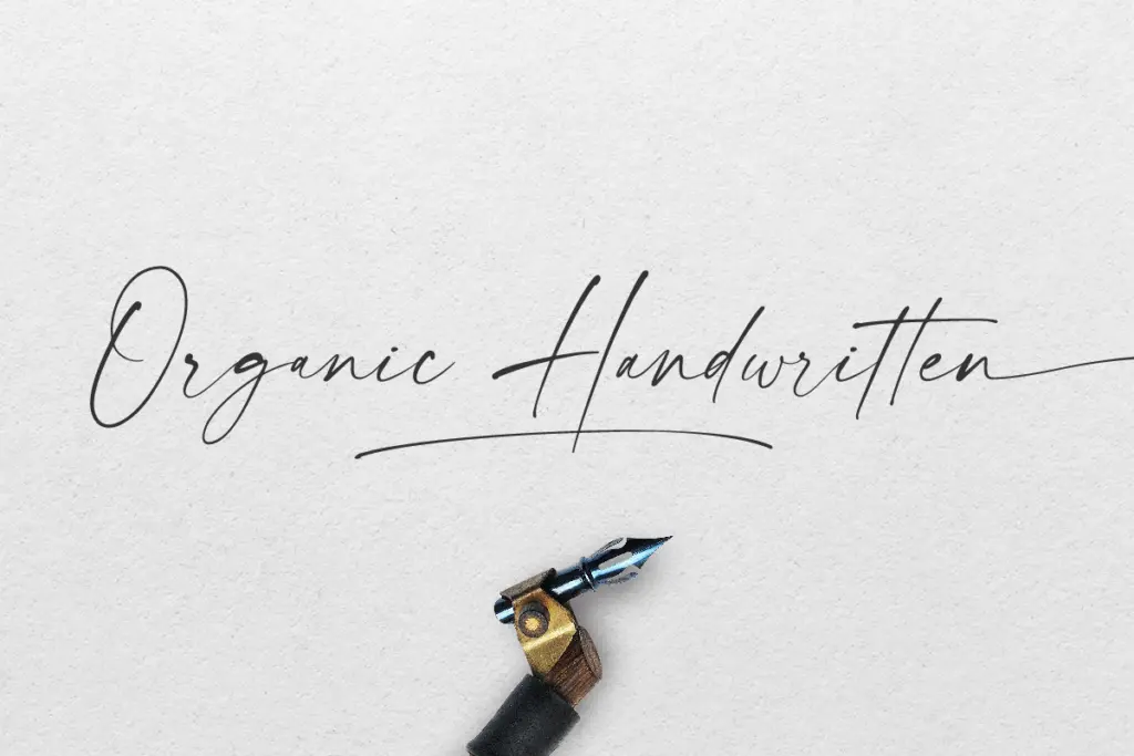 Modernline specimen — Character set and features