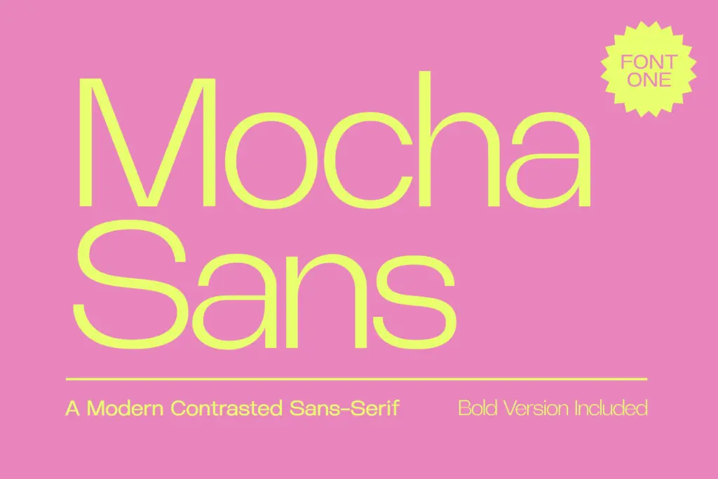 Mocha Bubble+Sans specimen — Character set and features
