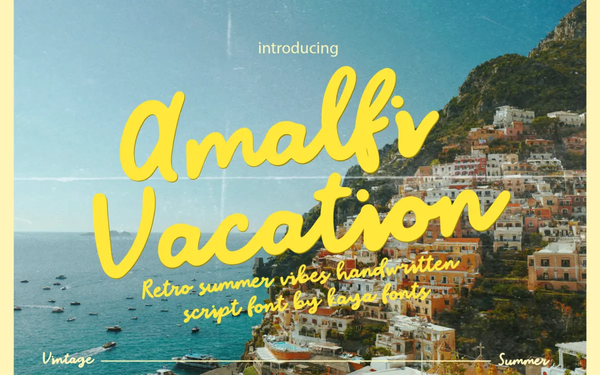 Amalfi: A Bold Retro Script for Coastal and Summer Branding