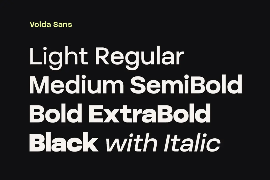 Volda Sans specimen — Use cases