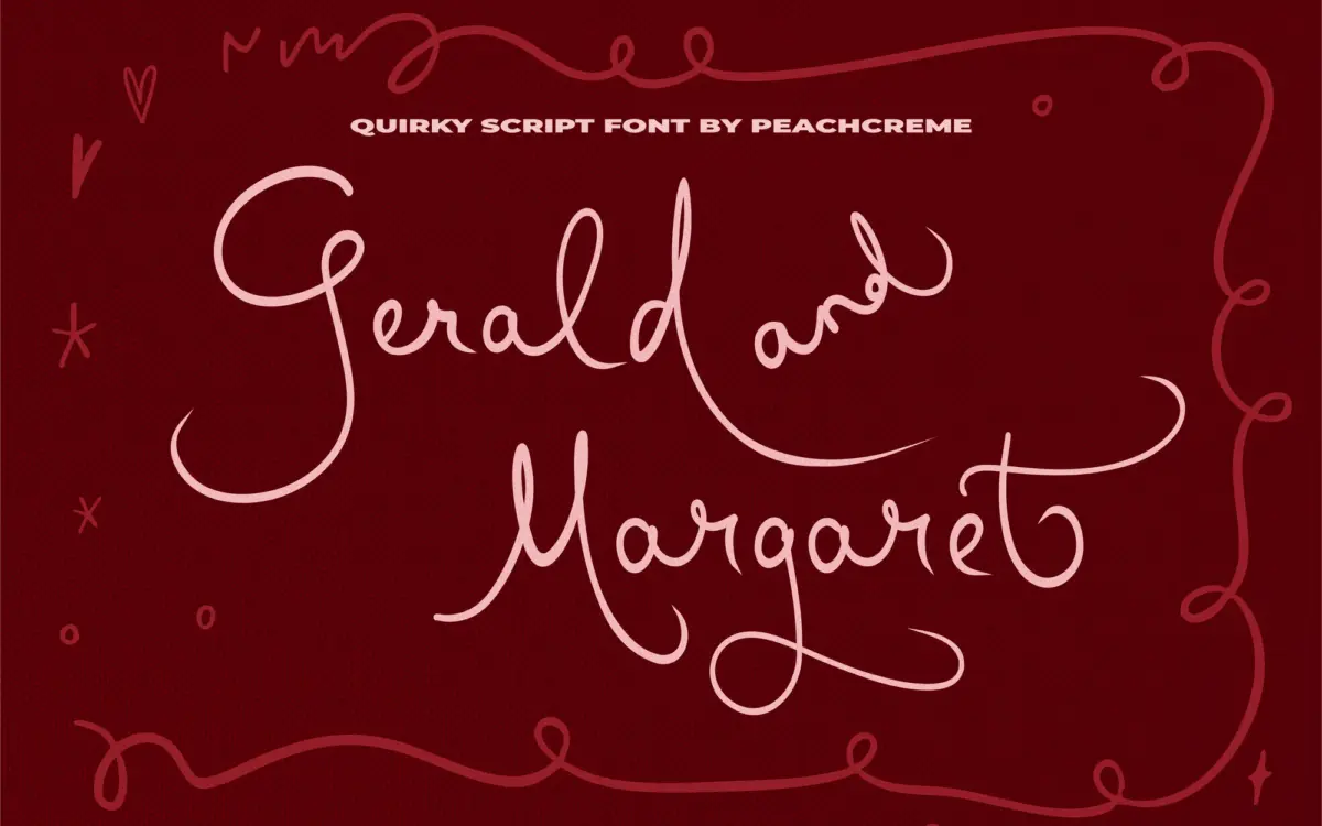 Gerald and Margaret: a casual handwritten script for warm, informal branding