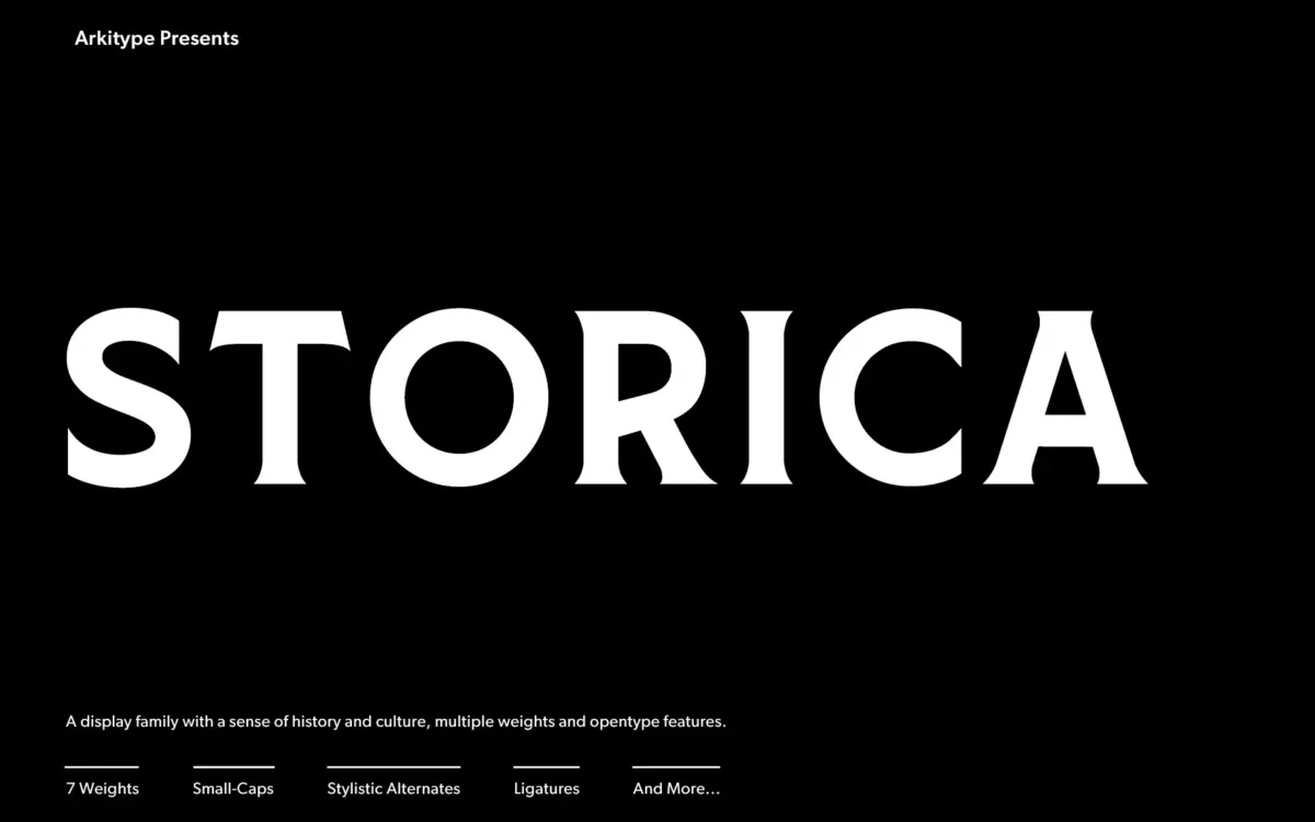 Storica: A Roman-Inspired Serif Family for Branding and Editorial Work