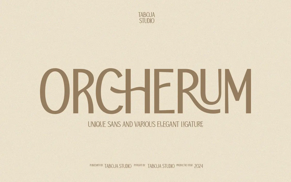 TBJ Orcherum: a display sans built around its ligatures