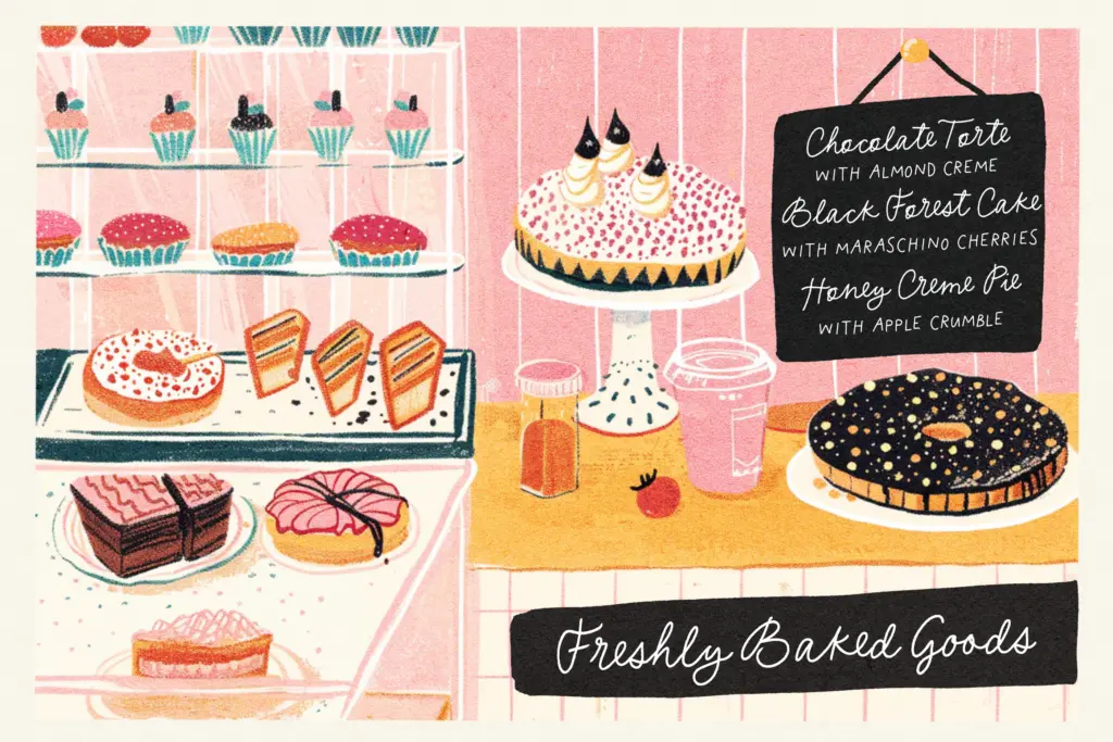 New York Bakery Font Duo specimen — Character set and features