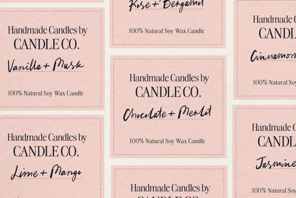 Cocktails and Company Script specimen — Character set and features