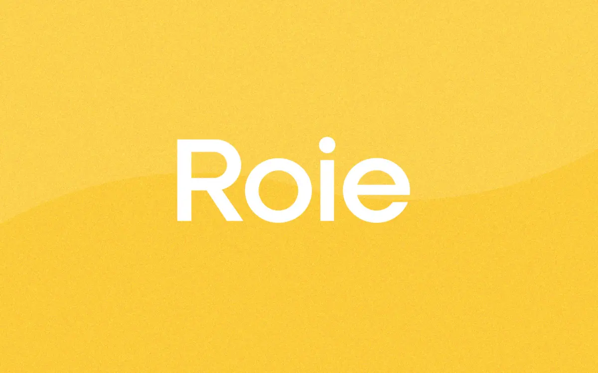 Roie Logo Font: a stripped-down geometric sans built for wordmarks