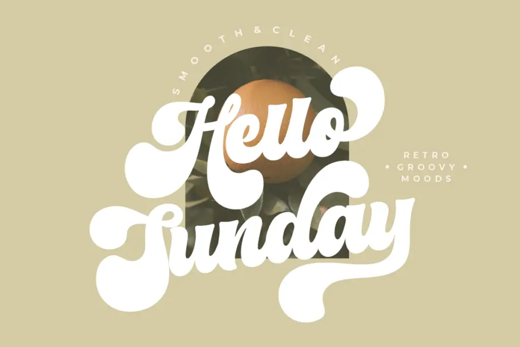 Chunky Retro Font specimen — Design style