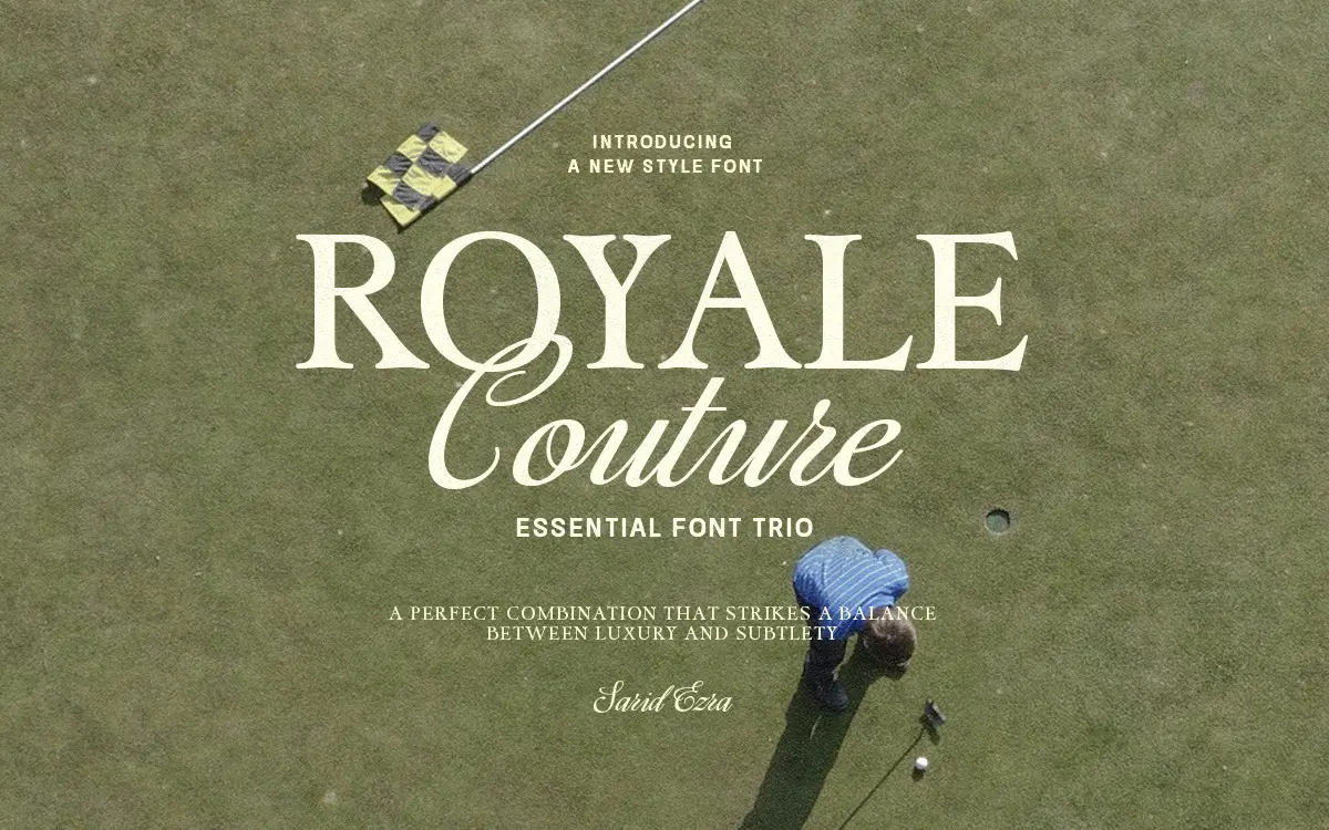 Royale Couture: a ready-made serif, sans and script trio for fashion branding