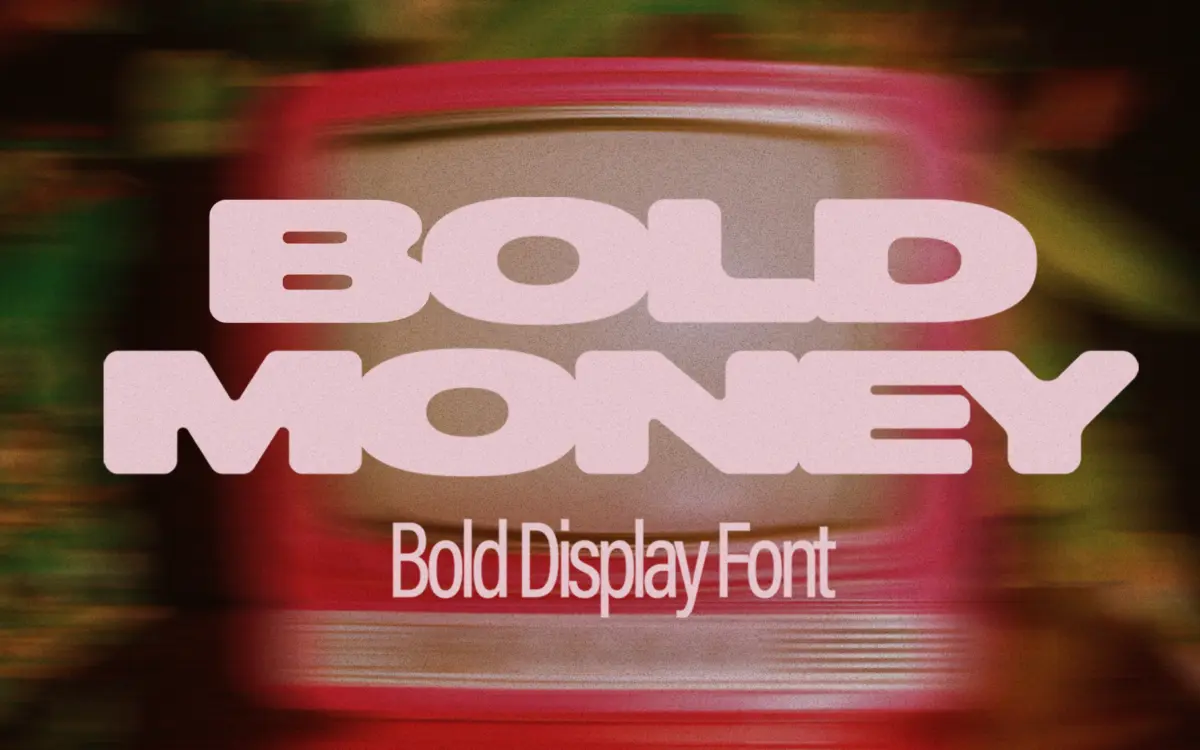 Bold Money: a melted, connected all-caps display face for loud headlines