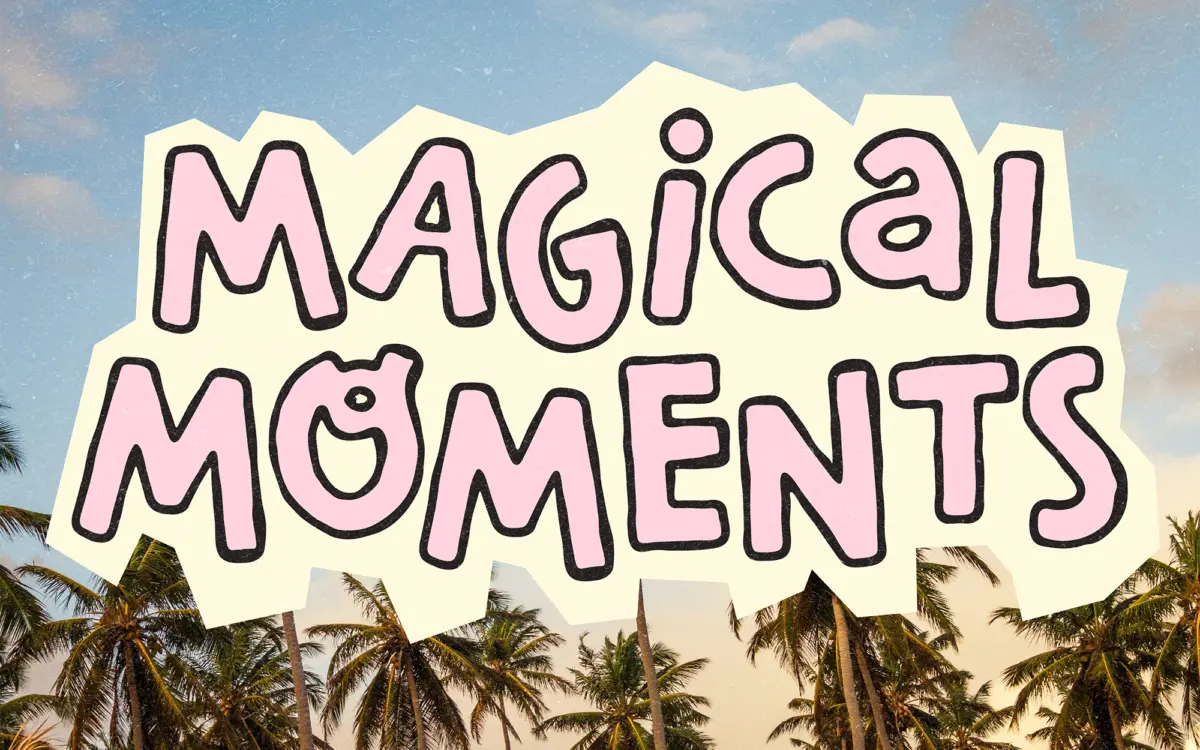 Special Moment: a hand-drawn display font for casual social content